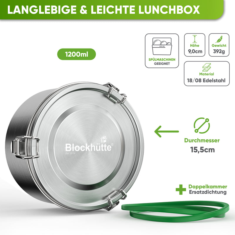 Runde Premium Edelstahl Brotdose inkl. gratis Göffel - Blockhütte - edelstahl dose edelstahl behälter brotbox edelstahl edelstahl lunchbox brotzeitbox edelstahl müslibecher edelstahl jausenbox edelstahl vesperdose edelstahl edelstahl box edelstahl frischhaltedose metallbrotdosen edelstahl brotzeitdose edelstahl brotbüchse edelstahl vesperbox edelstahl butterbrotdose edelstahl edelstahl jausenbox edelstahl dosen