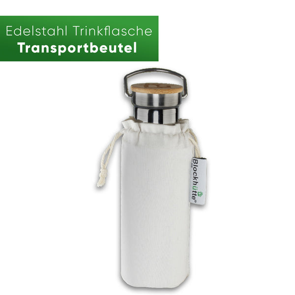 Premium Edelstahl Trinkflasche - Ersatz Beutel - Blockhütte